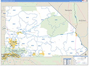 San Bernardino County Wall Map Basic Style